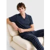LC WAIKIKI Lacivert Regular Fit Çizgili Erkek Pijama Takım