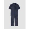 LC WAIKIKI Lacivert Regular Fit Çizgili Erkek Pijama Takım