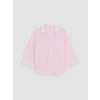 LCW Vision Pembe Çizgili Oversize Poplin Kadın Gömlek