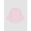 LCW Vision Pembe Çizgili Oversize Poplin Kadın Gömlek