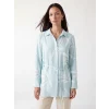 LCW EVERYDAY Yeşil Beli Kuşaklı Desenli Kadın Gömlek Tunik