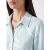LCW EVERYDAY Yeşil Beli Kuşaklı Desenli Kadın Gömlek Tunik
