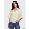 LCW Vision Lila Dokulu Oversize Kadın Gömlek