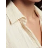LCW Vision Lila Dokulu Oversize Kadın Gömlek