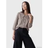 LCW STUDIO Kahverengi Bebe Yaka Ekose Kadın Gömlek