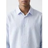 LCW Vision Mavi Regular Fit Çizgili Erkek Gömlek