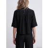 LCW Vision Siyah Oversize Kadın Gömlek