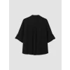 LCW Vision Siyah Oversize Kadın Gömlek