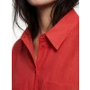 LCW Vision Kırmızı Oversize Poplin Kadın Gömlek