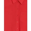 LCW Vision Kırmızı Oversize Poplin Kadın Gömlek