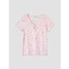 LCW DREAM Pembe V Yaka Çiçekli Kadın Pijama Takım