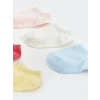 LCW baby Pembe Basic Kız Bebek Patik Çorap 5li