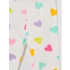 LCW Kids Beyaz Kalp Baskılı Kız Çocuk Tayt
