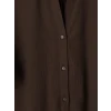 LCW Vision Kahverengi Oversize Kadın Gömlek