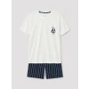 LC WAIKIKI Lacivert Regular Fit Baskılı Erkek Şortlu Pijama Takımı