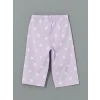 LCW Kids Beyaz Bisiklet Yaka Baskılı Kız Çocuk Pijama Takımı