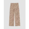 LCW baby Pembe Wideleg Leopar Desenli Kız Çocuk Pantolon