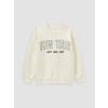 LCW Kids Bej New York Baskılı Erkek Çocuk Sweatshirt