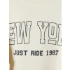 LCW Kids Bej New York Baskılı Erkek Çocuk Sweatshirt