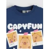 LCW Kids Lacivert Kız Çocuk Capyfun Baskılı Eşofman Takım