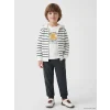 LCW Kids Antrasit Çizgili Erkek Çocuk Takım 3lü