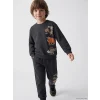 LCW Kids Antrasit Dinozor Baskılı Erkek Çocuk Takım
