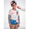 LCW Kids Bej Bisiklet Yaka Kaplan Baskılı Erkek Çocuk Tişört
