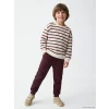 LCW Kids Bordo Çizgili Erkek Çocuk Takım