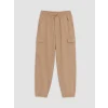 LCW Kids Bej Erkek Çocuk Gabardin Kargo Pantolon