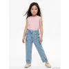 LCW Kids İndigo Straight Fit Nakışlı Kız Çocuk Jean Pantolon