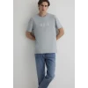 Mavi 0612686-70093 Mavi Baskılı Gri Tişört