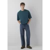 Mavi 0613113-90366 Bisiklet Yaka Yeşil Basic Tişört