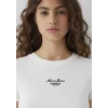 Mavi 1614199-70057 Mavi Logo Baskılı Ekru Tişört