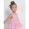 LCW Kids Pembe Papatya Desenli Kız Çocuk Şortlu Takım