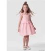 LCW Kids Pembe Kare Yaka Taşlı Kız Çocuk Elbise