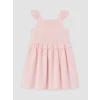 LCW Kids Pembe Kare Yaka Taşlı Kız Çocuk Elbise