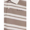 LCW Kids Gri Polo Yaka Çizgili Erkek Çocuk Sweatshirt