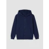 LCW Kids Lacivert Kapüşonlu Erkek Çocuk Fermuarlı Sweatshirt