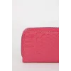 Defacto E5548AXPN25 Pembe Kadın Desenli Fermuarlı Bozuk Para Cüzdanı
