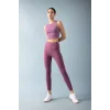 Defacto Z6573AZPR471 Mor DeFactoFit Slim Fit Dar Kesim Bisiklet Yaka Ribana Basic Düz Sporcu Atlet