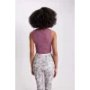 Defacto Z6573AZPR471 Mor DeFactoFit Slim Fit Dar Kesim Bisiklet Yaka Ribana Basic Düz Sporcu Atlet