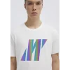 Mavi 066255-30701 Mavi Pro Reflektör Logo Baskılı Beyaz Tişört