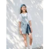 LCW Kids Mavi Kız Çocuk Jean Salopet ve Saç Bandı
