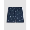 LCW SWIMWEAR Mavi Kısa Boy Desenli Erkek Deniz Şortu