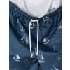 LCW SWIMWEAR Mavi Kısa Boy Desenli Erkek Deniz Şortu