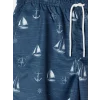 LCW SWIMWEAR Mavi Kısa Boy Desenli Erkek Deniz Şortu
