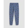 LC WAIKIKI İndigo Regular Fit Baskılı Erkek Pijama Takım