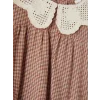 LCW Kids Turuncu Bebe Yaka Ekose Kız Çocuk Gabardin Elbise