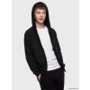 LCW Kids Siyah Kapüşonlu Erkek Çocuk Fermuarlı Sweatshirt