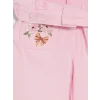 LCW Kids Pembe Wideleg Kız Çocuk Nakışlı Pantolon